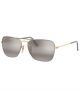 Ray Ban 0RB3136 9154AH 55 GOLD ON TOP MATTE GREY GREY BI-MIRROR GREY Metal Man size 55 sunglasses